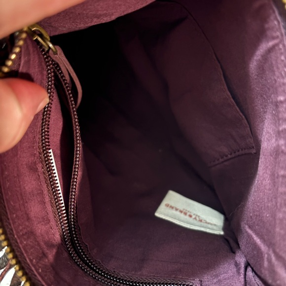 Lucky Bran Fringe Dark Purple Crossbody Bag - Picture 3 of 3